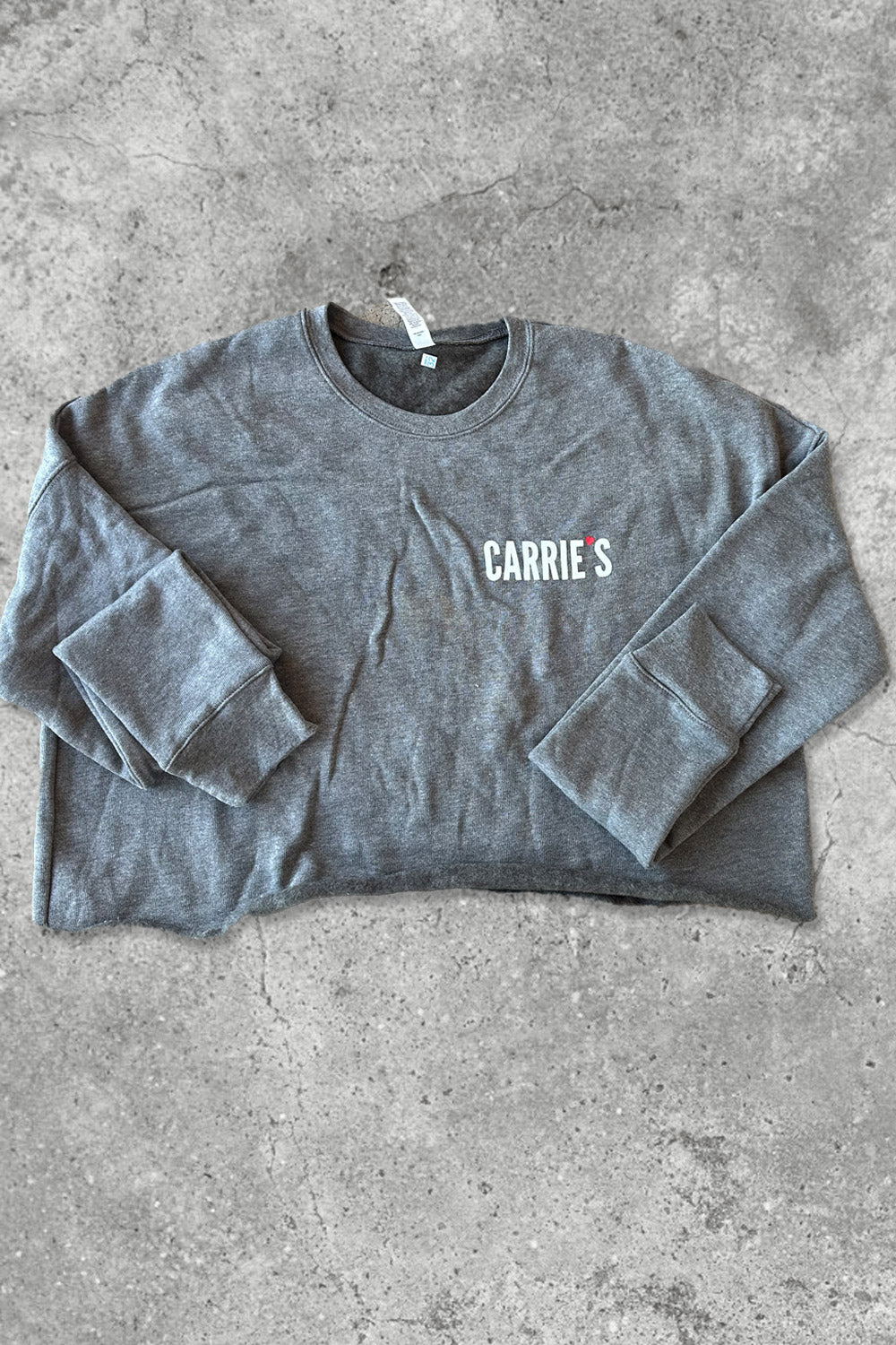 Cropped Squat Sweatshirt - Grey